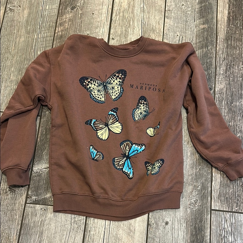 Brown Butterfly Sweatshirt